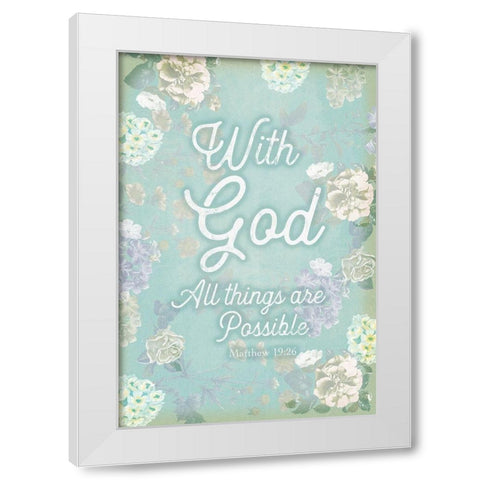 Religious 1 White Modern Wood Framed Art Print by Lula Bijoux and Company