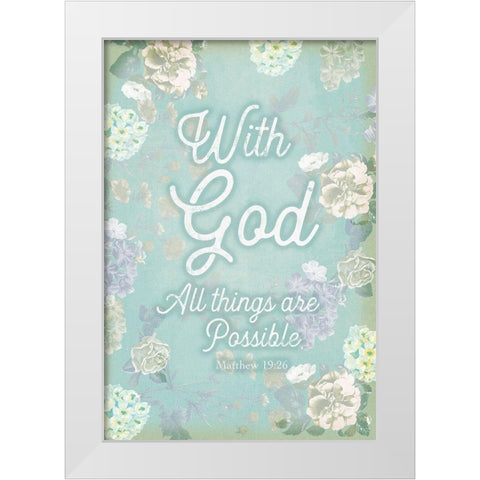 Religious 1 White Modern Wood Framed Art Print by Lula Bijoux and Company