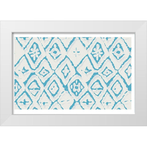 Block Print 1 White Modern Wood Framed Art Print by Lula Bijoux and Company