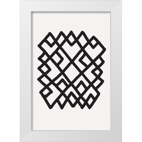 BW Minimalist 1 White Modern Wood Framed Art Print by Lula Bijoux And Company