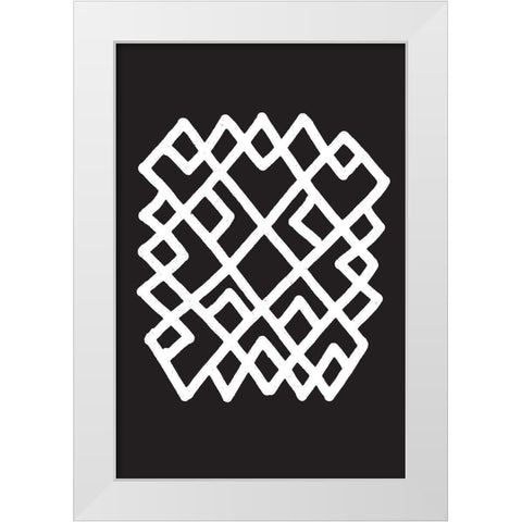 BW Minimalist 2 White Modern Wood Framed Art Print by Lula Bijoux And Company