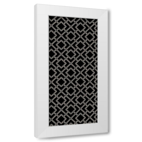 Geo Black and Gold 1 White Modern Wood Framed Art Print by Allen, Candace
