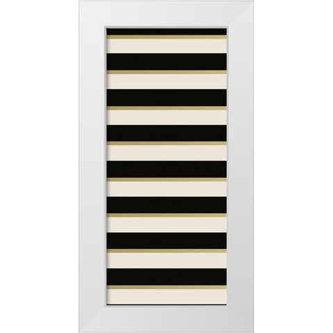 Geo Black and Gold 2 White Modern Wood Framed Art Print by Allen, Candace