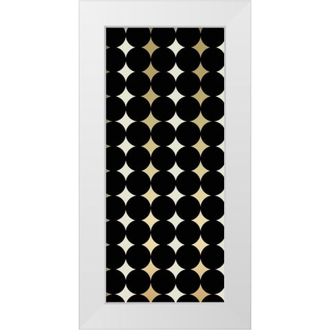 Geo Black and Gold 3 White Modern Wood Framed Art Print by Allen, Candace