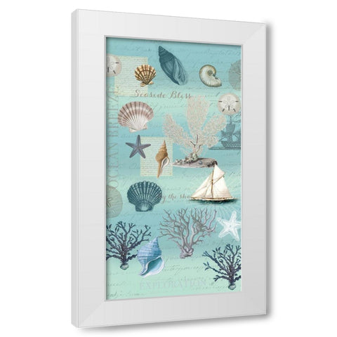 By The Sea Main 1 White Modern Wood Framed Art Print by Allen, Candace