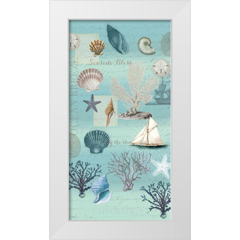By The Sea Main 1 White Modern Wood Framed Art Print by Allen, Candace