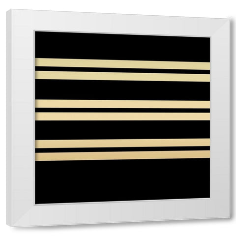 Geo Black and Gold 4 White Modern Wood Framed Art Print by Allen, Candace