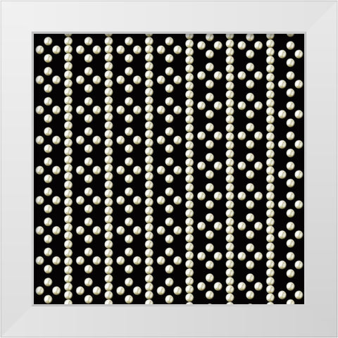 Geo Gem Pearls 2 White Modern Wood Framed Art Print by Allen, Candace