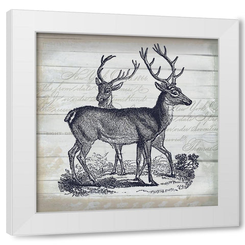 Wandering White Modern Wood Framed Art Print by Lula Bijoux and Company