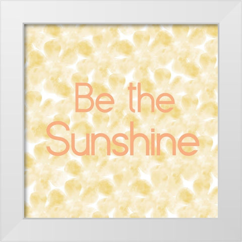 Flower Patterns Yellow White Modern Wood Framed Art Print by Lula Bijoux and Company