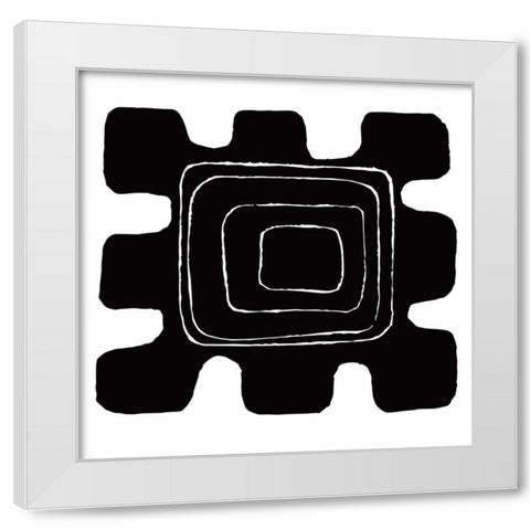 BW Minimalist 3 White Modern Wood Framed Art Print by Lula Bijoux And Company