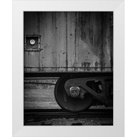 Side Train White Modern Wood Framed Art Print by Taylor, Glenn