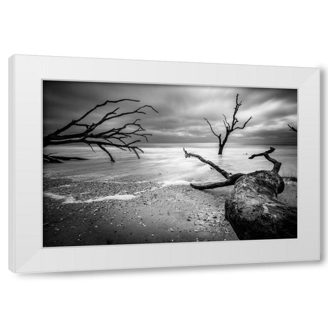Mercurial Drift White Modern Wood Framed Art Print by Taylor, Glenn