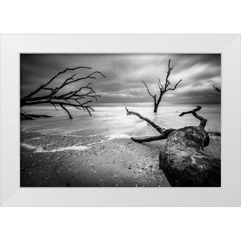 Mercurial Drift White Modern Wood Framed Art Print by Taylor, Glenn