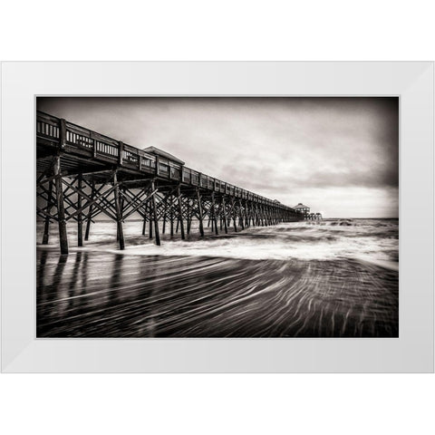 Rushing Tide White Modern Wood Framed Art Print by Taylor, Glenn