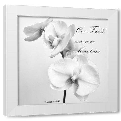 Mountain Orchids White Modern Wood Framed Art Print by Poinski, Dianne