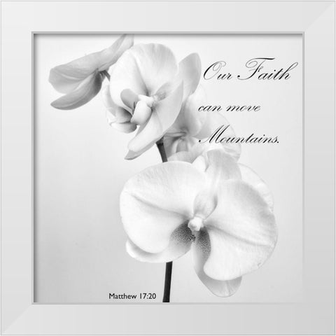 Mountain Orchids White Modern Wood Framed Art Print by Poinski, Dianne