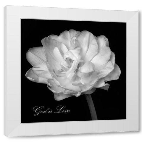 God is Love White Modern Wood Framed Art Print by Poinski, Dianne
