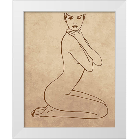 Natural Woman 1 White Modern Wood Framed Art Print by Jenner, Roya
