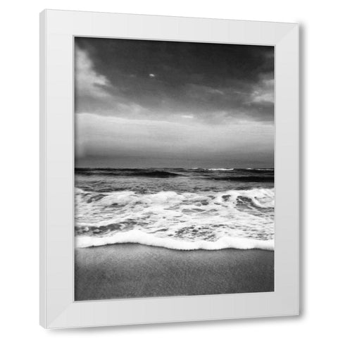 Drama Wave Curl White Modern Wood Framed Art Print by Rowland, Joseph