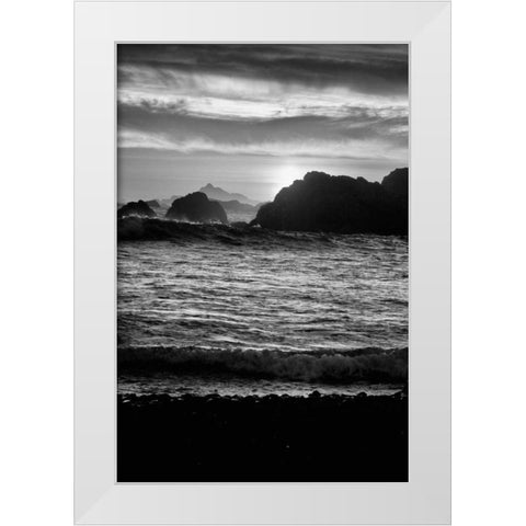 Sunset I White Modern Wood Framed Art Print by Rowland, Joseph