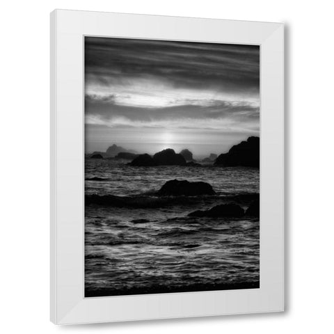 Sunset II White Modern Wood Framed Art Print by Rowland, Joseph