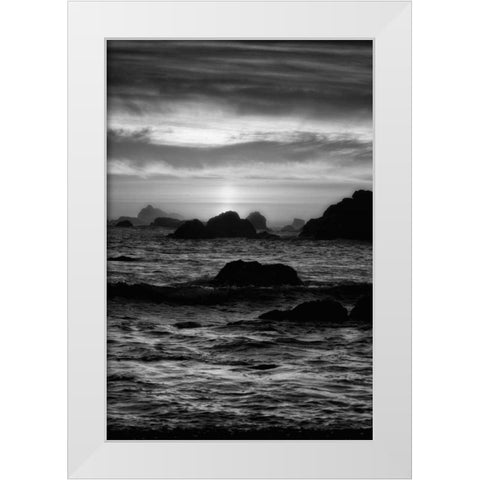 Sunset II White Modern Wood Framed Art Print by Rowland, Joseph