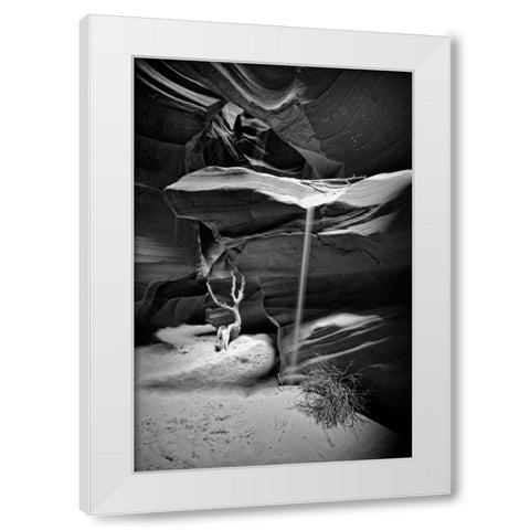 Slot Sand Falling White Modern Wood Framed Art Print by Rowland, Joseph