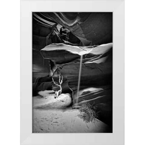 Slot Sand Falling White Modern Wood Framed Art Print by Rowland, Joseph
