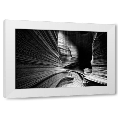 Slot Canyon Wall White Modern Wood Framed Art Print by Rowland, Joseph