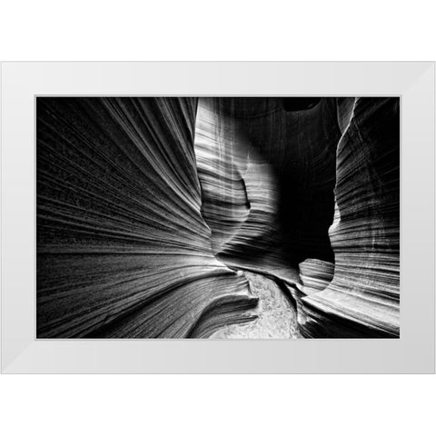 Slot Canyon Wall White Modern Wood Framed Art Print by Rowland, Joseph