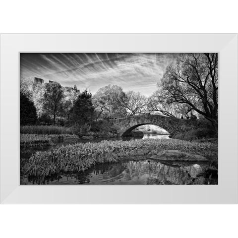 Magic Of Central Park White Modern Wood Framed Art Print by Rowland, Joseph