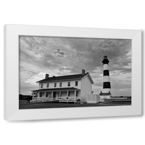 Bodie Lighthouse White Modern Wood Framed Art Print by Rowland, Joseph