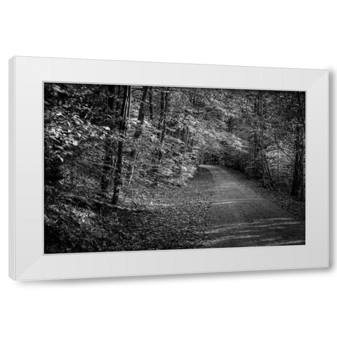 Bend In The Road White Modern Wood Framed Art Print by Rowland, Joseph