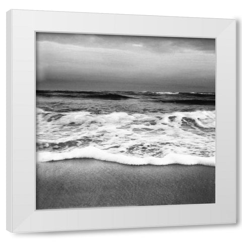Drama Wave White Modern Wood Framed Art Print by Rowland, Joseph