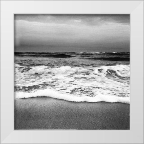 Drama Wave White Modern Wood Framed Art Print by Rowland, Joseph