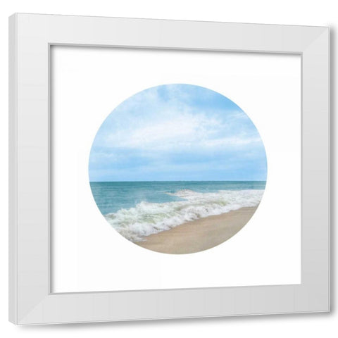 Waves To Sea 2 White Modern Wood Framed Art Print by Rowland, Joseph