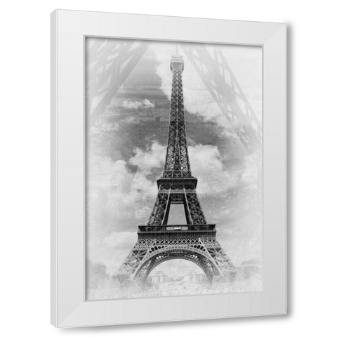 Eiffel 2 White Modern Wood Framed Art Print by De Carvalho, Sandro