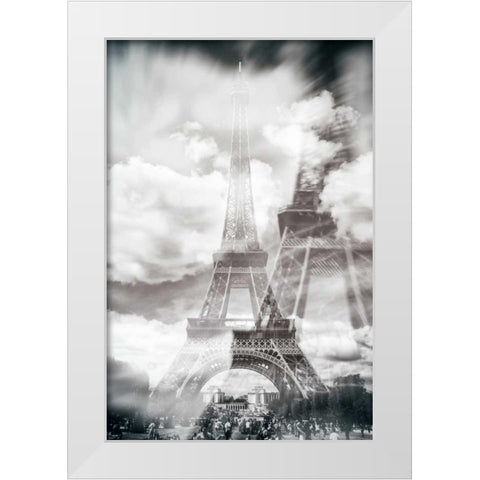 Eiffel 6 White Modern Wood Framed Art Print by De Carvalho, Sandro