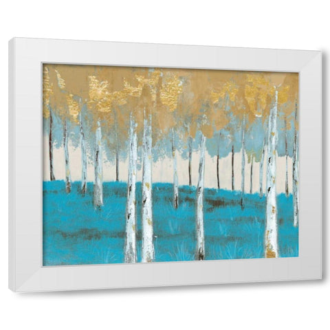 Golden Birch Ocean White Modern Wood Framed Art Print by Sunny