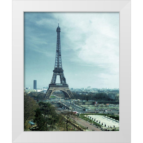 Paris in Summer White Modern Wood Framed Art Print by Ghanooni, Sarah