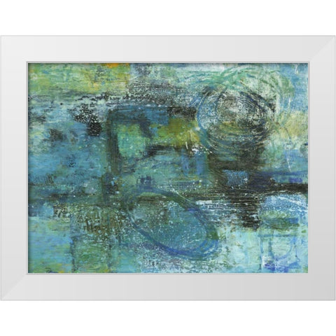 Blue Lagoon White Modern Wood Framed Art Print by Haynes, Smith