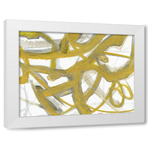 Golden Webbing 2 White Modern Wood Framed Art Print by Haynes, Smith
