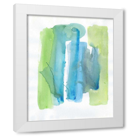 Threes A Crowd White Modern Wood Framed Art Print by Haynes, Smith