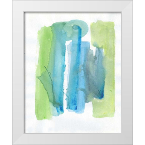Threes A Crowd White Modern Wood Framed Art Print by Haynes, Smith
