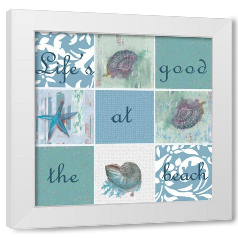 . White Modern Wood Framed Art Print by Haynes, Smith