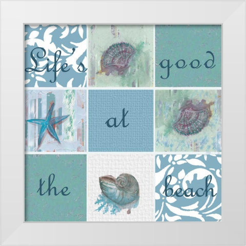 . White Modern Wood Framed Art Print by Haynes, Smith