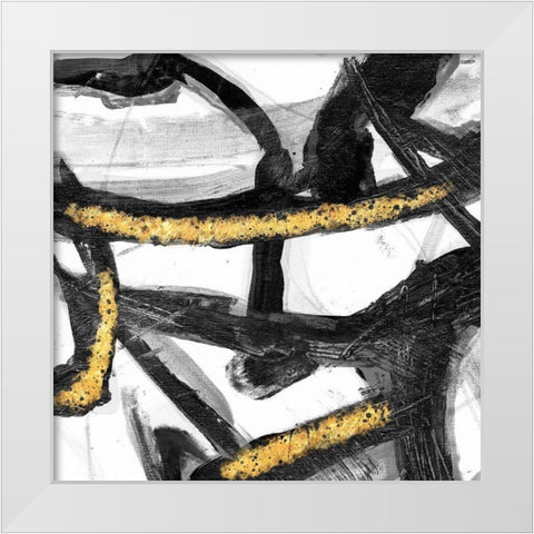 Swinging Vines 1 White Modern Wood Framed Art Print by Lewis, Sheldon