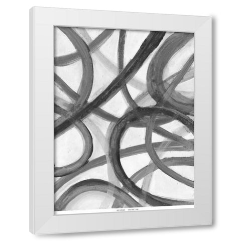 Black Stroke White Modern Wood Framed Art Print by Haynes, Smith