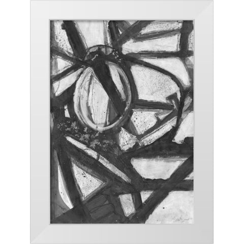 Dark Moves White Modern Wood Framed Art Print by Haynes, Smith